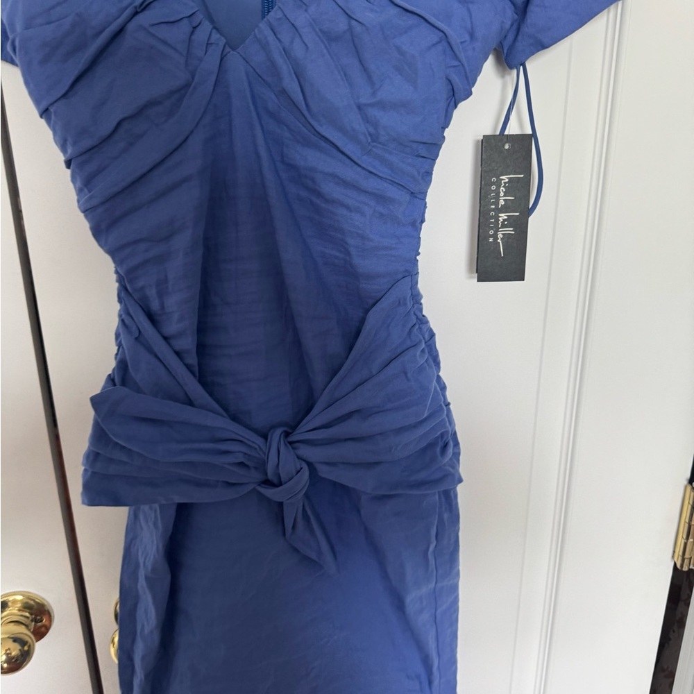 Nicole Miller Blue Midi Dress